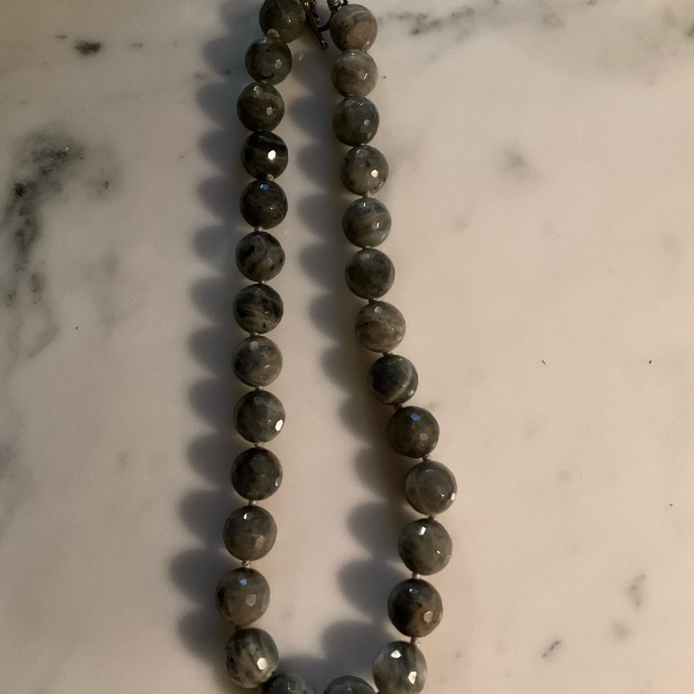 Elegant Gray Beaded Necklace